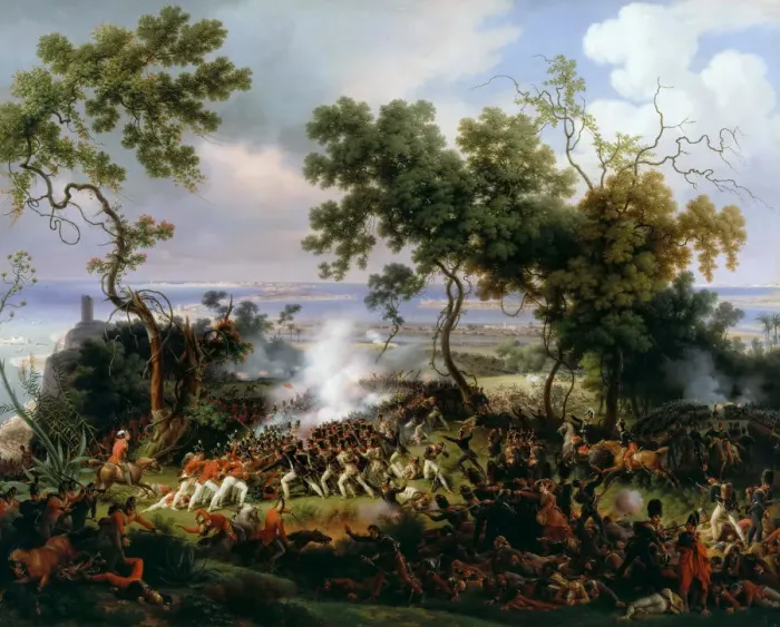 Framed Print : The Battle of Barrosa, 5 March 1811. Artist: Lejeune, Louis-Francois, Baron (1775-1848) Framed Print : The Battle of Barrosa, 5 March 1811. Artist: Lejeune, Louis-Francois, Baron (1775-1848)