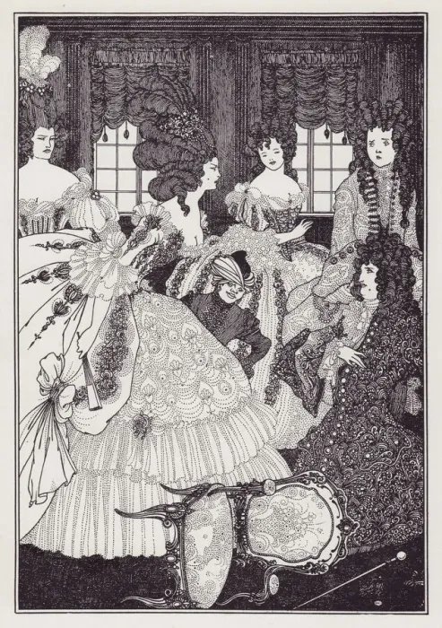Framed Print : The Battle of the Beaux and the Belles, 1895-1896. Creator: Aubrey Beardsley Framed Print : The Battle of the Beaux and the Belles, 1895-1896. Creator: Aubrey Beardsley