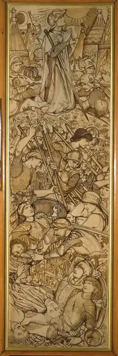 Framed Print : The Battle of Beth-Horon - Joshua Commanding the Sun and Moon to Stand Still, 1863. Creator: Sir Edward Coley Burne-Jones Framed Print : The Battle of Beth-Horon - Joshua Commanding the Sun and Moon to Stand Still, 1863. Creator: Sir Edward Coley Burne-Jones