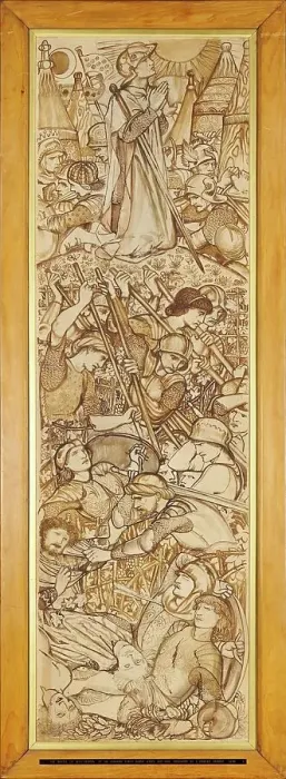 Framed Print : The Battle of Beth-Horon - Joshua Commanding the Sun and Moon to Stand Still, 1863. Creator: Sir Edward Coley Burne-Jones Framed Print : The Battle of Beth-Horon - Joshua Commanding the Sun and Moon to Stand Still, 1863. Creator: Sir Edward Coley Burne-Jones
