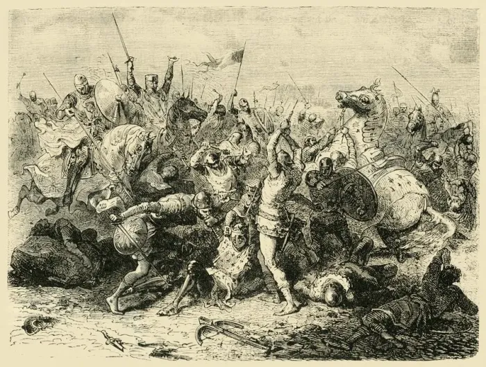 Framed Print : The Battle of Bouvines, (1214), 1890. Creator: Unknown Framed Print : The Battle of Bouvines, (1214), 1890. Creator: Unknown