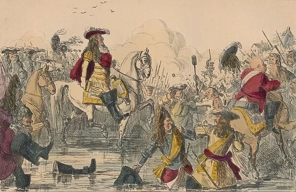The Battle of the Boyne, 1850. Artist: John Leech