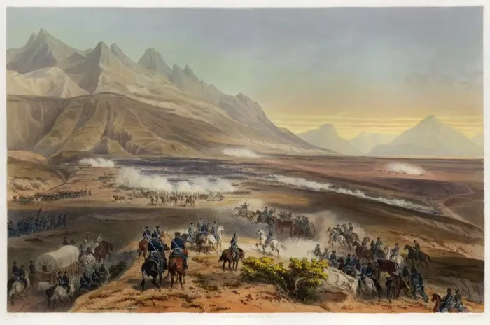 Framed Print : Battle of Buena Vista, pub. 1851. Creator: Carl Nebel (1805 - 1855) Framed Print : Battle of Buena Vista, pub. 1851. Creator: Carl Nebel (1805 - 1855)