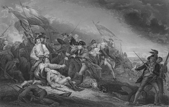 Framed Print : Battle of Bunkers Hill, 1859. Artist: JC Armytage Framed Print : Battle of Bunkers Hill, 1859. Artist: JC Armytage