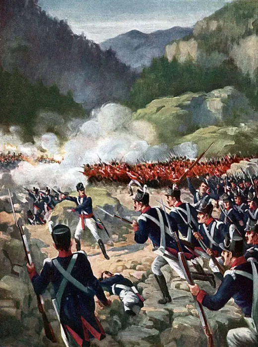 Framed Print : Battle of Busaco, Peninsular War, Portugal, 27 September 1810 Framed Print : Battle of Busaco, Peninsular War, Portugal, 27 September 1810