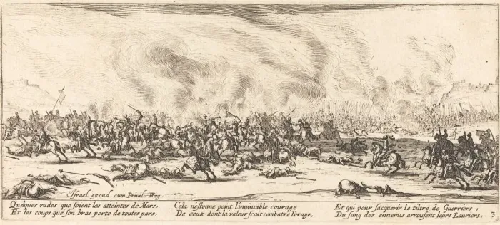 Framed Print : The Battle, c. 1633. Creator: Jacques Callot Framed Print : The Battle, c. 1633. Creator: Jacques Callot