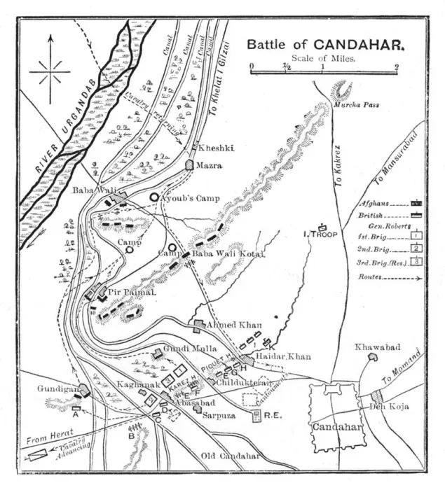 Framed Print : Battle of Candahar: Plan, 1902 Framed Print : Battle of Candahar: Plan, 1902