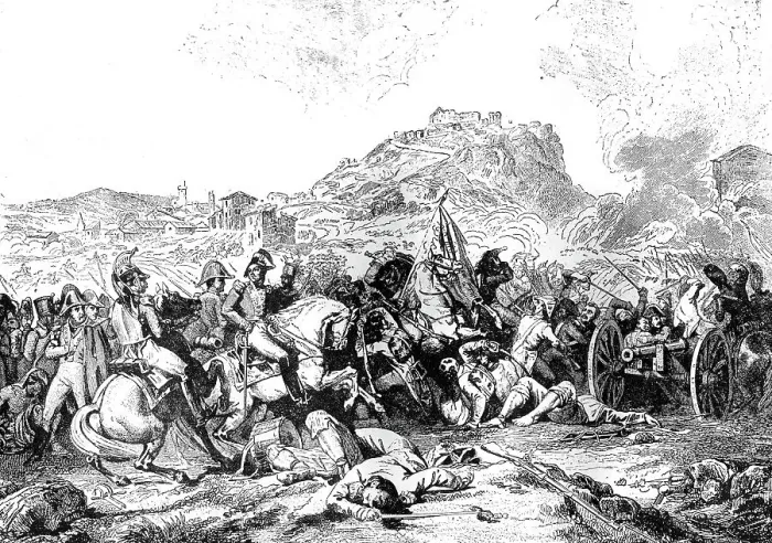 Framed Print : Battle of Castalla, Spain, 21st July 1812 (1882-1884) Framed Print : Battle of Castalla, Spain, 21st July 1812 (1882-1884)