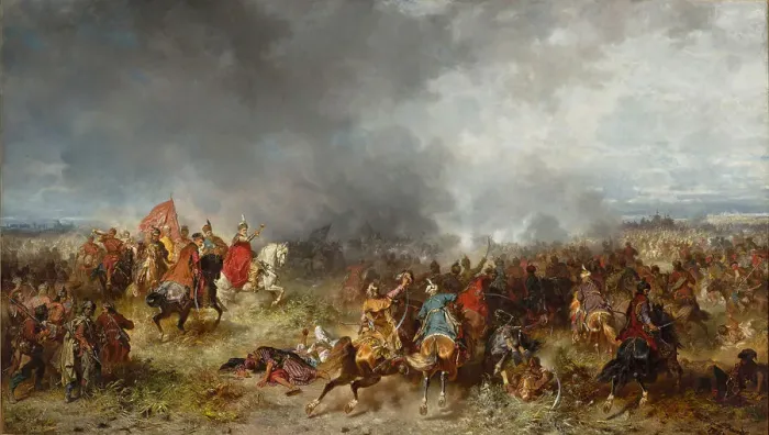Framed Print : The Battle of Chocim 1621, 1867. Creator: Brandt, Jozef (1841-1915) Framed Print : The Battle of Chocim 1621, 1867. Creator: Brandt, Jozef (1841-1915)