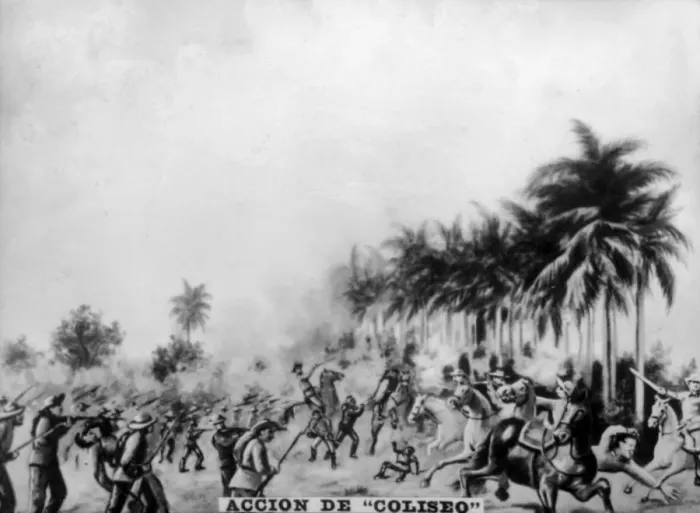 Framed Print : Battle of Coliseo, (1895), 1920s Framed Print : Battle of Coliseo, (1895), 1920s