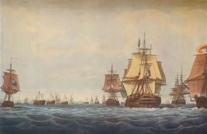 Framed Print : Battle of Copenhagen 1801. British Fleet Approaching, 1801. Artists: Robert Pollard, JG Wells Framed Print : Battle of Copenhagen 1801. British Fleet Approaching, 1801. Artists: Robert Pollard, JG Wells