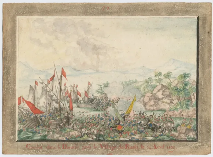 Framed Print : Battle of the Danube 1828, 1829. Artist: Anonymous Framed Print : Battle of the Danube 1828, 1829. Artist: Anonymous
