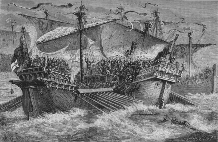 Framed Print : The Battle of Dover, 24 August 1217, (c1880) Framed Print : The Battle of Dover, 24 August 1217, (c1880)