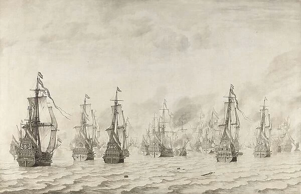 The Battle of Dunkirk, 1659. Creator: Willem van de Velde I