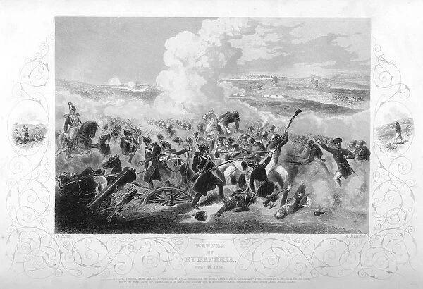 The Battle of Eupatoria during the Crimean War, 1855 (1857). Artist: W Hulland