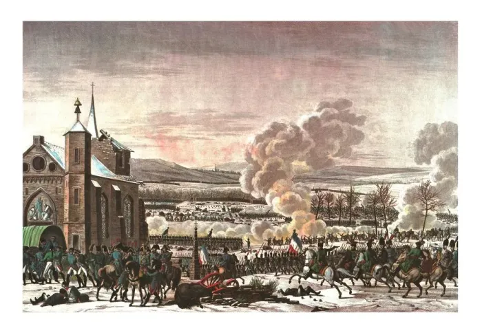 Framed Print : The Battle of Eylau, 9 February 1807, (c1850). Artist: Edme Bovinet Framed Print : The Battle of Eylau, 9 February 1807, (c1850). Artist: Edme Bovinet