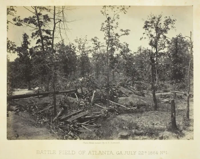 Framed Print : Battle Field of Atlanta, GA No. 1, July 22, 1864. Creator: George N. Barnard Framed Print : Battle Field of Atlanta, GA No. 1, July 22, 1864. Creator: George N. Barnard