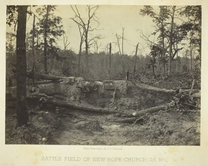 Framed Print : Battle Field of New Hope Church, GA, No. 2, 1866. Creator: George N. Barnard Framed Print : Battle Field of New Hope Church, GA, No. 2, 1866. Creator: George N. Barnard