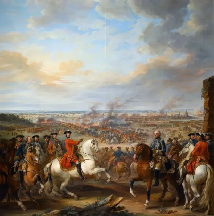 Framed Print : The Battle of Fontenoy, 11 May 1745. Artist: Lenfant (L Enfant), Pierre (1704-1787) Framed Print : The Battle of Fontenoy, 11 May 1745. Artist: Lenfant (L Enfant), Pierre (1704-1787)