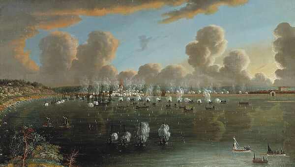 The Battle of Fredrikshamn on 15 May 1790, 1792. Creator: Johan Tietrich Schoultz