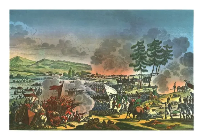 Framed Print : Battle of Friedland, 14 June 1807, (c1850). Artist: Francois Pigeot Framed Print : Battle of Friedland, 14 June 1807, (c1850). Artist: Francois Pigeot