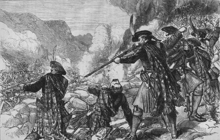 Framed Print : The Battle of Glenshiel, 10 June 1719, (c1880)