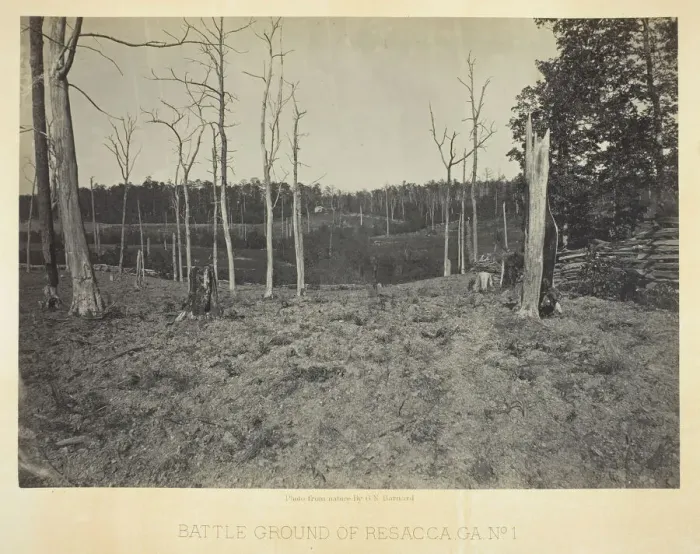 Framed Print : Battle Ground of Resacca, GA, No. 1, 1866. Creator: George N. Barnard Framed Print : Battle Ground of Resacca, GA, No. 1, 1866. Creator: George N. Barnard