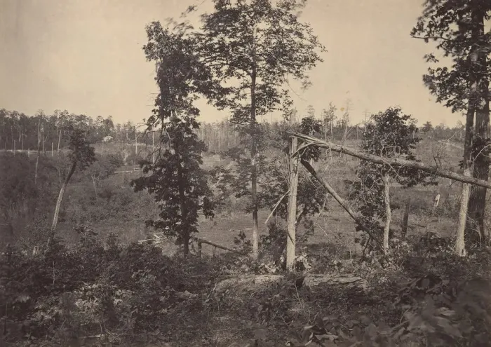 Framed Print : Battle Ground of Resacca, Georgia No. 2, 1860s. Creator: George N. Barnard Framed Print : Battle Ground of Resacca, Georgia No. 2, 1860s. Creator: George N. Barnard