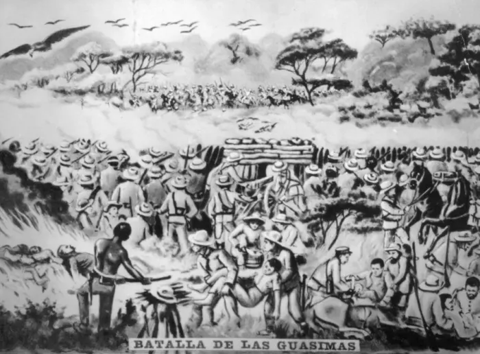 Framed Print : The battle of Guasimas, (1874), 1920s Framed Print : The battle of Guasimas, (1874), 1920s