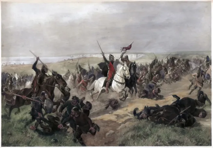 Framed Print : Battle of Hastings, 14th October 1066 Framed Print : Battle of Hastings, 14th October 1066