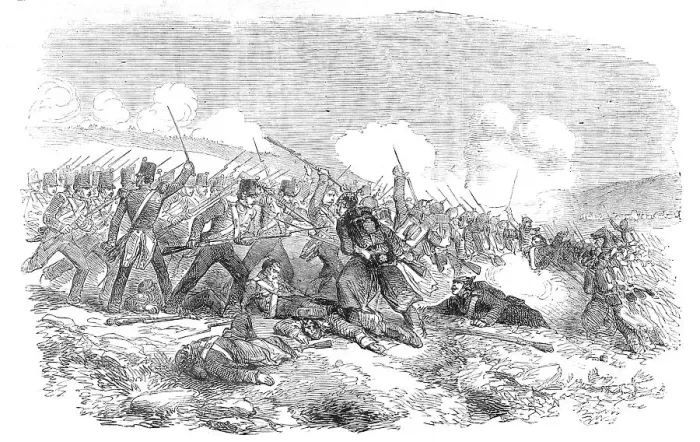 Framed Print : The Battle of Inkerman - Repulse of the Russians, 1854. Creator: Unknown Framed Print : The Battle of Inkerman - Repulse of the Russians, 1854. Creator: Unknown