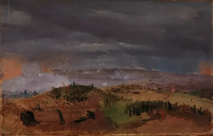 Framed Print : The Battle of Isted 25 July 1850. Study, 1850. Creator: Jorgen Sonne Framed Print : The Battle of Isted 25 July 1850. Study, 1850. Creator: Jorgen Sonne