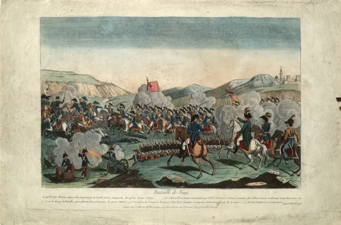 Framed Print : The Battle of Jena, ca 1806. Artist: Anonymous Framed Print : The Battle of Jena, ca 1806. Artist: Anonymous