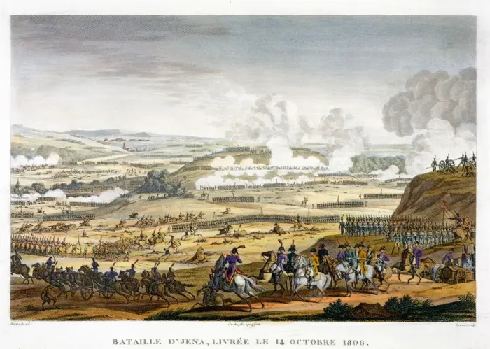Framed Print : The Battle of Jena, Germany, 14th October 1806. Artist: Edme Bovinet Framed Print : The Battle of Jena, Germany, 14th October 1806. Artist: Edme Bovinet