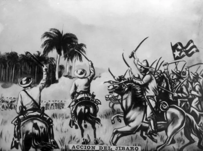 Framed Print : Battle of Jibaro, (1876), 1920s Framed Print : Battle of Jibaro, (1876), 1920s