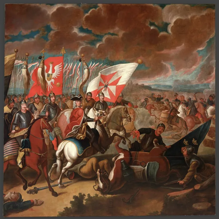 Framed Print : The Battle of Kalisz in 1706, between 1725-1750. Creator: Unknown Framed Print : The Battle of Kalisz in 1706, between 1725-1750. Creator: Unknown
