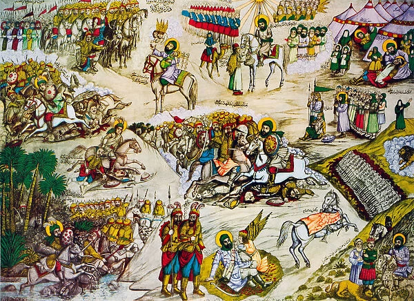 The Battle of Karbala. Artist: Anonymous