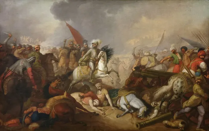 Framed Print : The Battle of Khotyn on 11 November 1673, c. 1800. Creator: Smuglewicz, Franciszek (1745-1807) Framed Print : The Battle of Khotyn on 11 November 1673, c. 1800. Creator: Smuglewicz, Franciszek (1745-1807)
