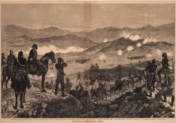 Framed Print : The Battle of Kizil-Tepe on June 25, 1877, 1877. Artist: Anonymous Framed Print : The Battle of Kizil-Tepe on June 25, 1877, 1877. Artist: Anonymous