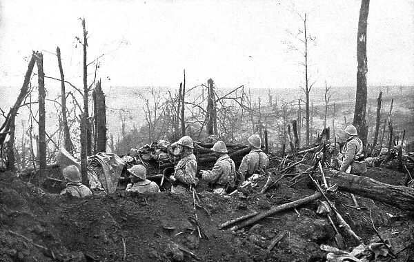 The Battle of La Malmaison; Our soldiers on German positions known as the 'Balcony', 1917 Creator: Unknown. The Battle of La Malmaison; Our soldiers on German positions known as the 'Balcony', 1917 Creator: Unknown