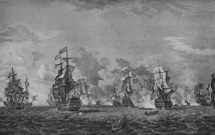 Framed Print : Battle of Lagos, c1760. Artist: Richard Paton Framed Print : Battle of Lagos, c1760. Artist: Richard Paton