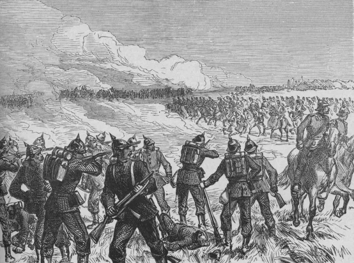 Framed Print : The Battle of Langensalza, c1890 Framed Print : The Battle of Langensalza, c1890