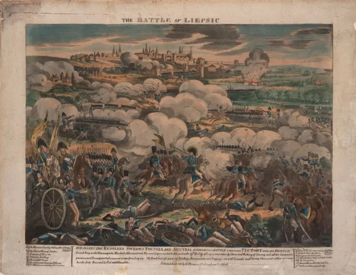 Framed Print : The Battle of Leipzig. Artist: Anonymous Framed Print : The Battle of Leipzig. Artist: Anonymous