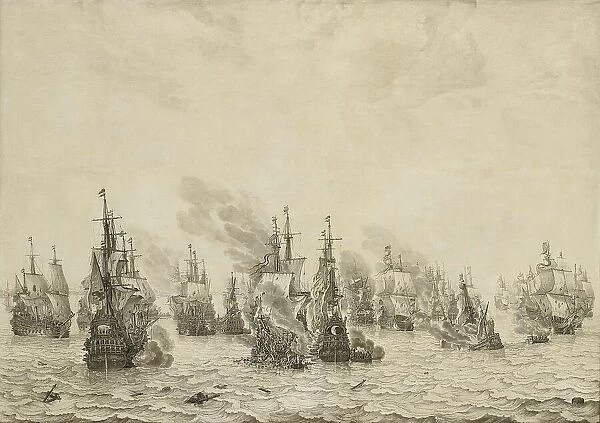 The Battle of Livorno (Leghorn), c.1659-c.1699. Creator: Willem van de Velde I