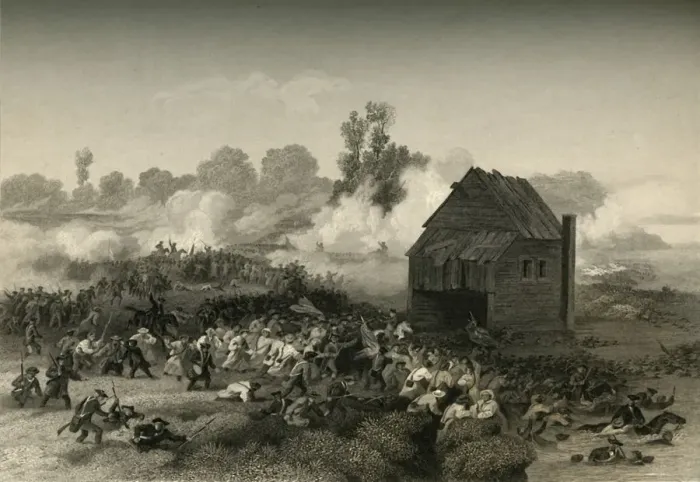 Framed Print : Battle of Long Island, (1877). Creator: Unknown Framed Print : Battle of Long Island, (1877). Creator: Unknown