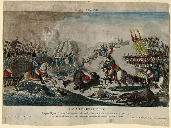 The Battle of Lutzen, 1813. Artist: Anonymous