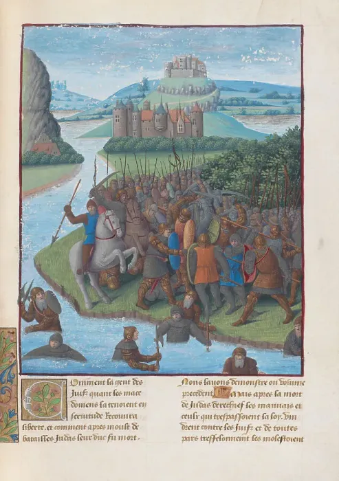 Framed Print : Battle between the Maccabees and the Seleucids. Illustration in Flavius Josephus Antiquities of Framed Print : Battle between the Maccabees and the Seleucids. Illustration in Flavius Josephus Antiquities of