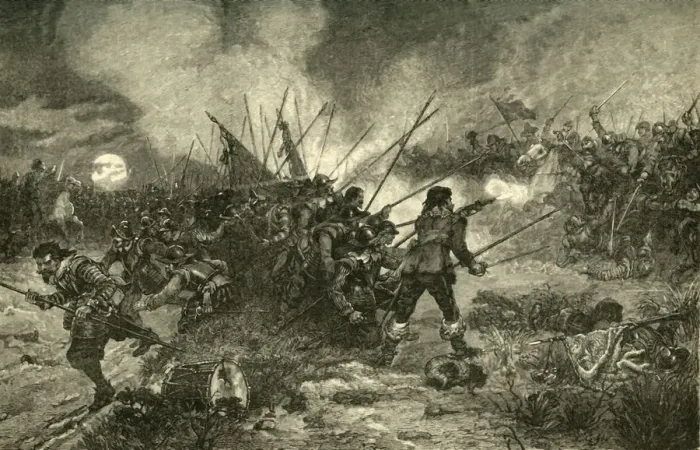 Framed Print : The Battle of Marston Moor, (2 July 1644), 1890. Creator: Unknown