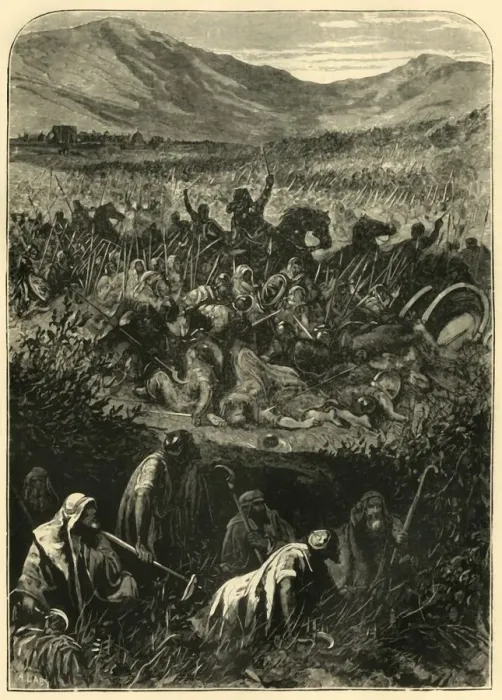 Framed Print : The Battle of Michmash, 1890. Creator: Unknown