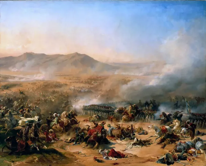 Framed Print : The Battle of Mount Tabor on 16 April 1799, 1837. Creator: Philippoteaux, Henri Félix Emmanuel (1815-1884) Framed Print : The Battle of Mount Tabor on 16 April 1799, 1837. Creator: Philippoteaux, Henri Félix Emmanuel (1815-1884)